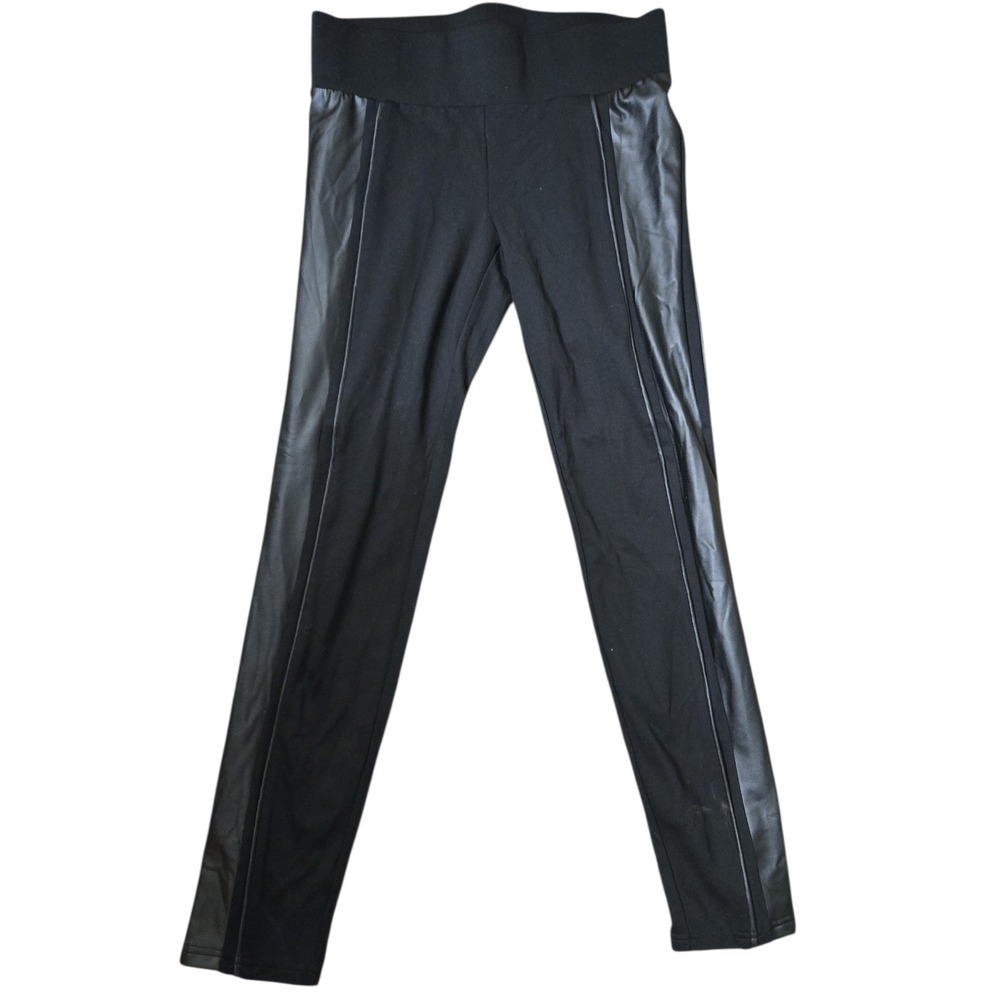 Fashion Nova Leggings Womens  Black "Pleather" Stretch‎ Sz L